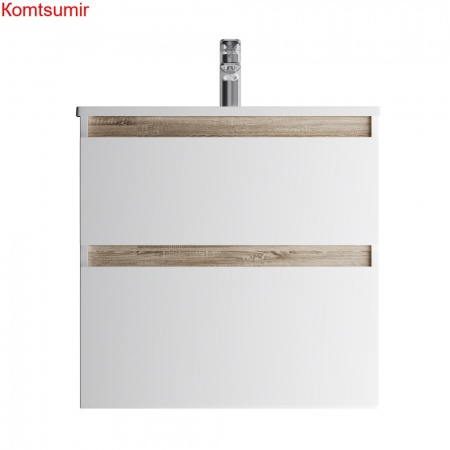 M85AFHX0652WG X-Joy, База под раковину, подвесная, 65 см, 2 ящика, белый глянец