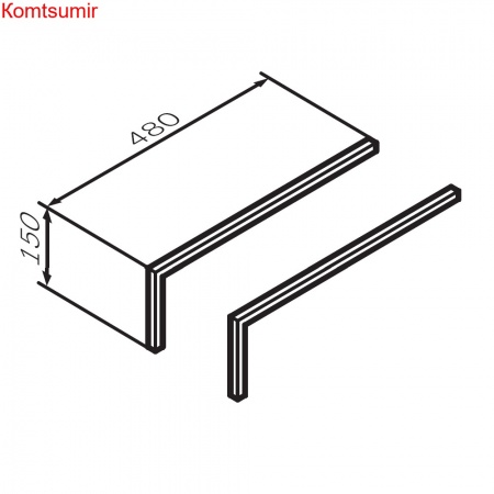 M8FLEGS015GM Func, Ножки для тумбы 15 см, цвет графит матовый
