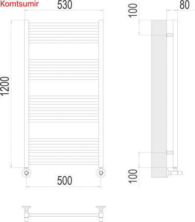 Сицилия П18 500х1200 Полотенцесушитель  TERMINUS
