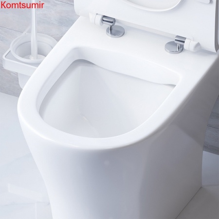 Унитаз напольный Damixa Sirius DX86C8600SC безободковый с сиденьем микролифт, белый