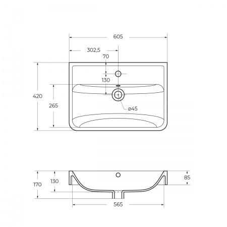 Керамическая раковина BelBagno NEON 19060