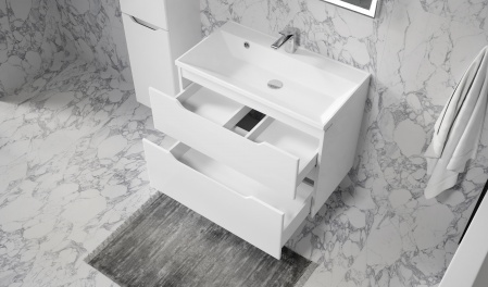 Тумба Wector 80 подвесная белая