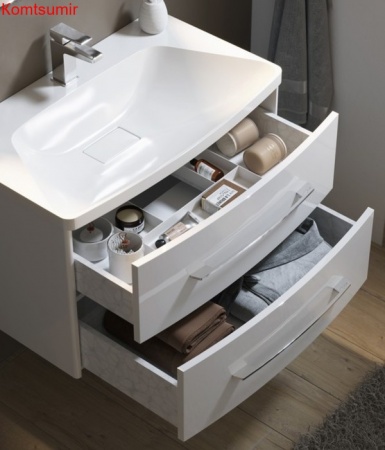 Тумба с раковиной Aqwella 5 stars Neringa 80 белая