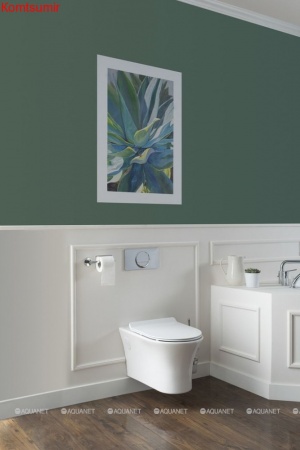 Унитаз подвесной Aquanet Rimless Roll-W CL-12249D