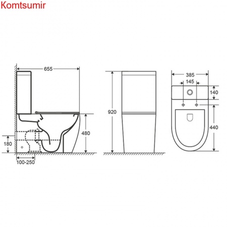 Унитаз-компакт AZARIO MIRADA 655х385х920 напольный, безободковый в комплекте с бачком, смывным механизмом Geberit и сиденьем микролифт (AZ-1289A-G) Унитаз-компакт AZARIO MIRADA 655х385х920 напольный, безободковый в комплекте с бачком, смывным механизмом Geberit и сиденьем микролифт (AZ-1289A-G)