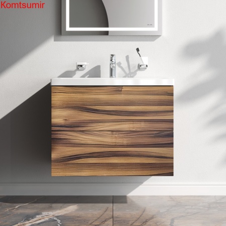 M90FHX0752HF Gem, База под раковину, подвесная, 75 см, 2 ящика, цвет: орех