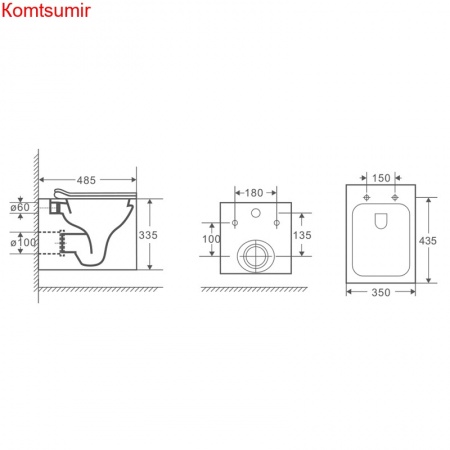 Подвесной унитаз Azario 485х350х335 безободковый квадратный с сидением микролифт (AZ-0048) Подвесной унитаз Azario 485х350х335 безободковый квадратный с сидением микролифт (AZ-0048)