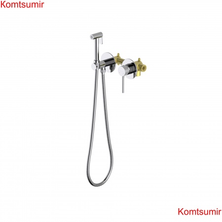 Комплект для гигиенического душа встроенный 2 отв. (смеситель + гигиеническая лейка + шланг) AQUATEK AQ1319CR ЕВРОПА