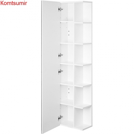 Шкаф пенал Aquaton Сканди 40 с зеркалом, подвесной, белый (1A253403SD010)