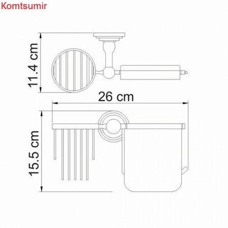 WasserKRAFT Isar K-7359 Держатель туалетной бумаги и освежителя