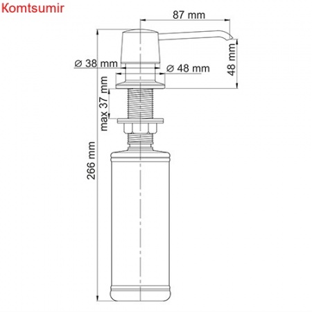 WasserKRAFT K-1099 Встраиваемый дозатор для мыла