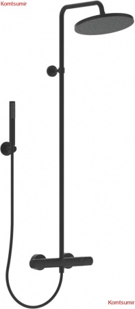 Душевая система Ideal Standard Ceratherm T25 в комплекте с термостатическим смесителем для душа, черный матовый (BC748XG)