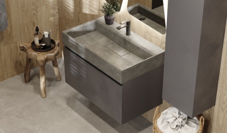 Тумба Facet 80 подвесная, антрацит