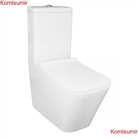 Унитаз-компакт Azario Quadro 605x340x810 напольный, безободковый с сидением микролифт и арматурой, белый (AZ-2175) Унитаз-компакт Azario Quadro 605x340x810 напольный, безободковый с сидением микролифт и арматурой, белый (AZ-2175)