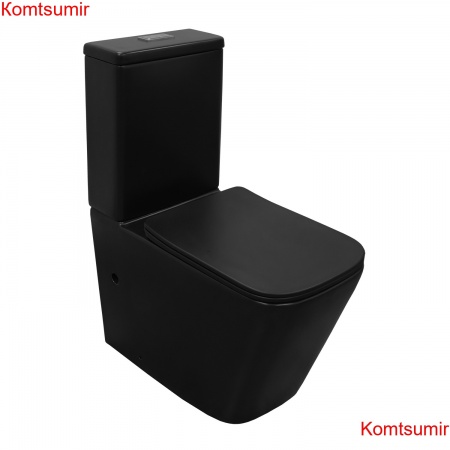 Унитаз-компакт Azario Black King 370х640х810 безободковый, с быстросъемным сиденьем микролифт, черный матовый (AZ-8303D) Унитаз-компакт Azario Black King 370х640х810 безободковый, с быстросъемным сиденьем микролифт, черный матовый (AZ-8303D)