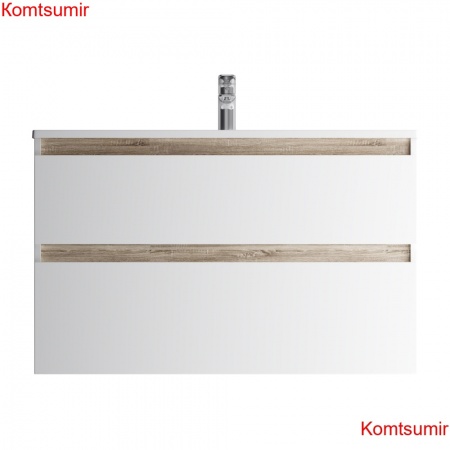 M85AFHX1002WG X-Joy, База под раковину, подвесная, 100 см, 2 ящика, белый глянец