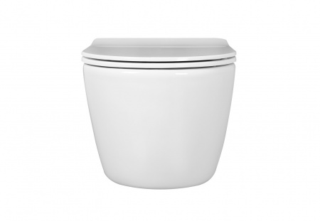 Унитаз подвесной безободковый AQUATEK БЕТТА AQ1253W-00 530*360*345 мм, горизонтальный выпуск, тонкое сиденье с механизмом плавного закрывания, крепеж Унитаз подвесной безободковый AQUATEK БЕТТА AQ1253W-00 530*360*345 мм, горизонтальный выпуск, тонкое сиденье с механизмом плавного закрывания, крепеж