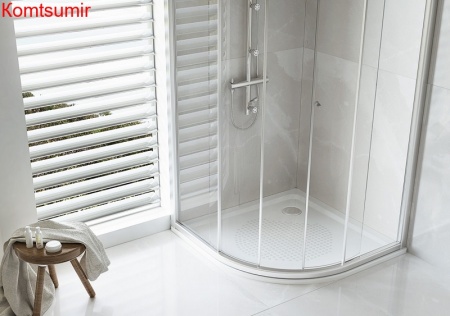 Душевой поддон BLB 90х90х6,5, стальной полукруглый