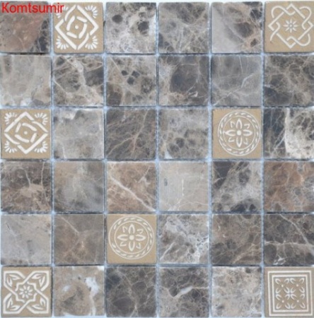 Мозаика Caramelle Mosaic Emperador light 48x48x8 Мозаика Caramelle Mosaic Emperador light 48x48x8
