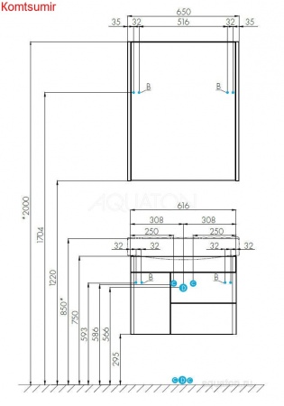 Зеркало-шкаф AQUATON Беверли 65 белый (1A237002BV010) Зеркало-шкаф AQUATON Беверли 65 белый (1A237002BV010)