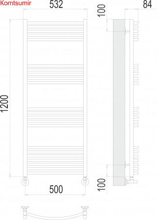 Классик П22 500х1200 Полотенцесушитель  TERMINUS