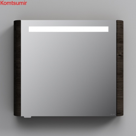 M30MCL0801TF Sensation, зеркало, зеркальный шкаф, левый, 80 см, с подсветкой, табачный дуб, текстур