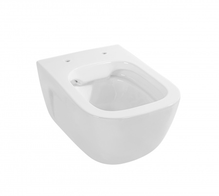 Унитаз подвесной безободковый AQUATEK ДИВА AQ2012-00 510*350*360 мм, горизонтальный выпуск, тонкое сиденье с механизмом плавного закрывания, крепеж