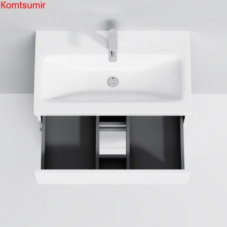 M91FSX0752WG GEM S, База под раковину, напольная, 75 см, 3 ящика, белый глянец