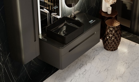 Тумба Shine 100 с Медиа Модулем подвесная антрацит