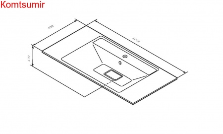 M50AWPX1001WG Inspire V2.0, раковина мебельная , искусственный мрамор, со сливом-переливом, 100 см