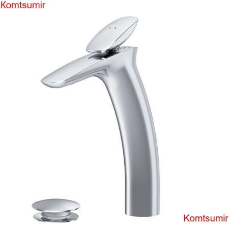 AM.PM F70A92200 Spirit V2.0 смеситель д/умывальника высокий с д/к, хром, шт