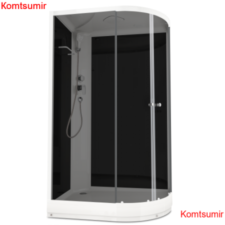 Душевая кабина Domani-Spa Delight 128 L/R чёрное стекло (120*80)