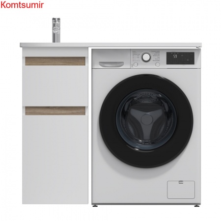 M85AFSX0402WG X-Joy, База под столешницу для стиральной машины, напольная, 40 см, 2 ящика, белый гля