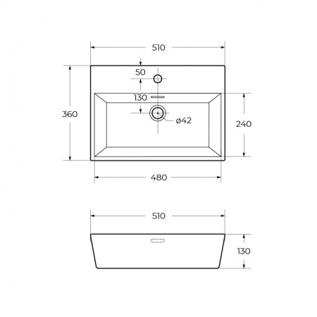 Раковина керамическая накладная BB1340