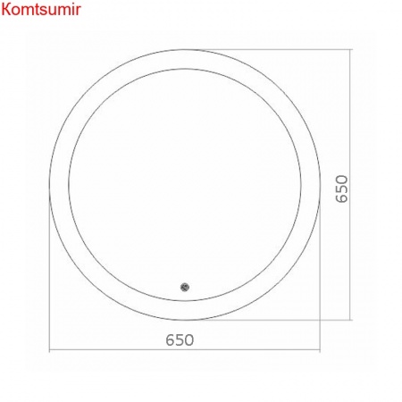 Зеркало AZARIO Перла d650, сенсорный выключатель