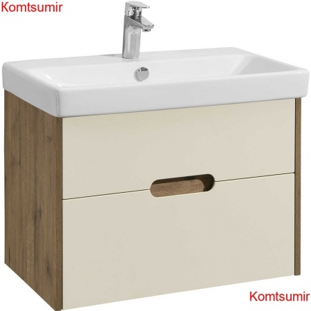 Тумба под раковину AQUATON Оливия 70 подвесная Бежевый/Дуб веллингтон (1A254301OLVG0)