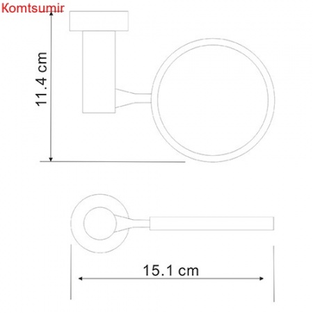 WasserKRAFT Donau C176 Держатель щетки для унитаза