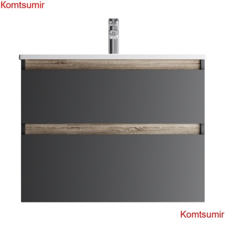 M85AFHX0802BM X-Joy, База под раковину, подвесная, 80 см, 2 ящика, черный матовый