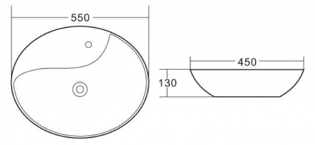 Раковина накладная керамическая BB1370
