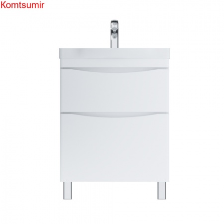 M80FSX0652WG Like, База под раковину, напольная, 65 см, 2 ящика, белый, глянцевая, шт