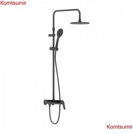 Damixa 977780300 Jupiter душевая система с душевым смесителем-полкой, чёрный Damixa 977780300 Jupiter душевая система с душевым смесителем-полкой, чёрный