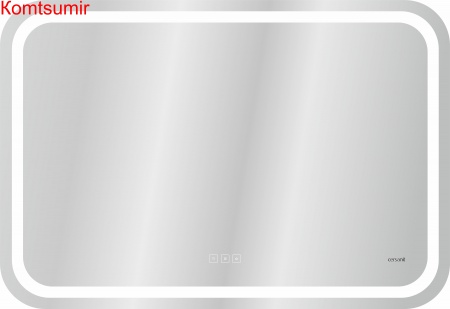 Зеркало: LED 050 pro 80*55, с подсветкой, антизапотевание,смена цвета холод.тепло, часы, Сорт1