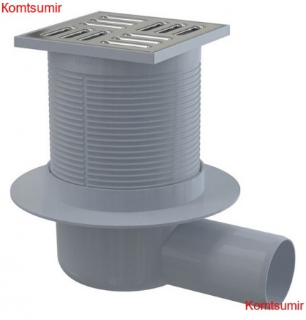 Душевой трап AlcaPlast APV31 хром, в пол около стены