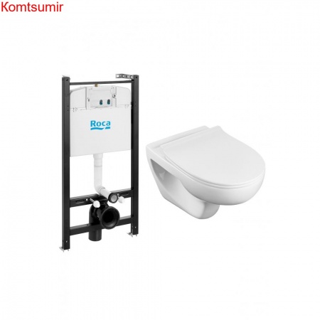 ПЭК Roca Victoria Pack подвесной унитаз Rimless + инсталляция + Slim сиденье дюропласт (7.8931.0.501.0) ПЭК Roca Victoria Pack подвесной унитаз Rimless + инсталляция + Slim сиденье дюропласт (7.8931.0.501.0)