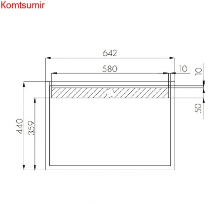 Столешница AQUATON Лофт Фабрик 60.0х1.6х39.8, дуб кантри (1A242903LTDY0)