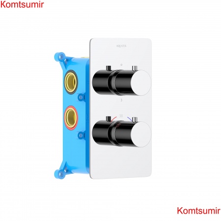 Термостатический смеситель для ванны 3 режима (внешняя и скрытая часть) AQUATEK AQ1393CR ЕВРОПА