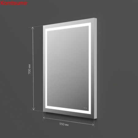 M91AMOX0551WG Универсальное зеркало настенное с контурной LED-подсветкой, 55 см