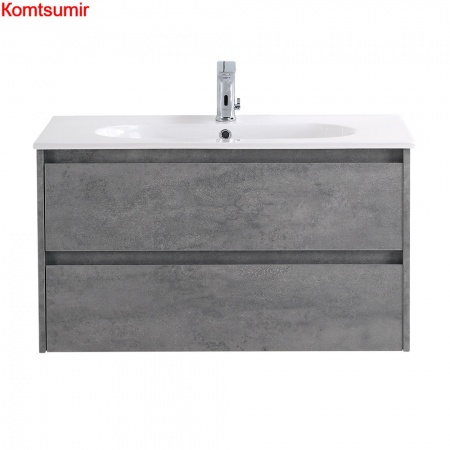 База под раковину подвесная BelBagno KRAFT-900-2C-SO-CG Cemento Grigio