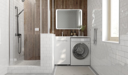 Тумба под стиральную машину Forte 110, напольная левая