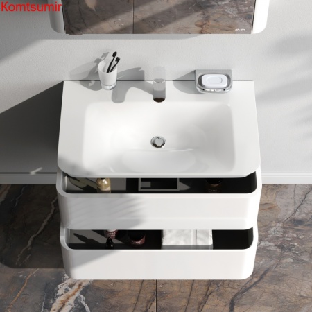 M30FHX0802WG Sensation, База под раковину, подвесная, 80 см, ящики, белый, глянцевая, шт